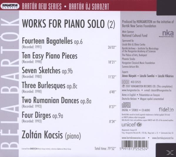 Kocsis Zoltán - Works For Piano Solo Vol.2 (CD)