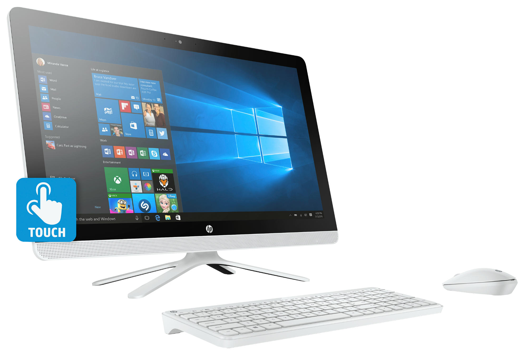 All in One - HP 24-G001NS, i3-6100U, Pantalla Táctil, 1TB, Windows 10