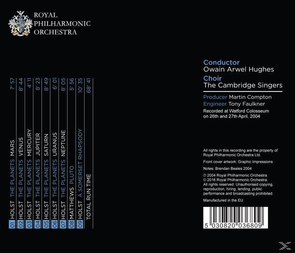 CD-Cover mit Text und Logo. Der Text enthält Dirigent, Chor, Produzent und Titelliste.