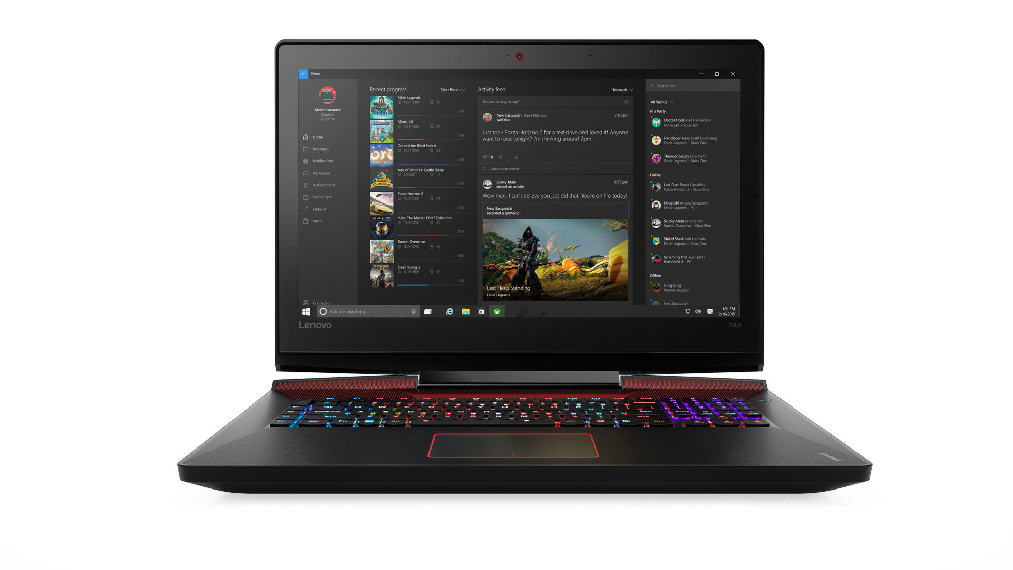 LENOVO Y900 i7-6820HK 2.7 GHz 64GB 1 TB+256GB SSD GTX 980M 8GB 17.3" Gaming Laptop