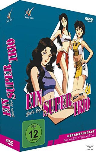 Anime-DVD-Box-Set mit drei Frauen und Text auf dem Cover.