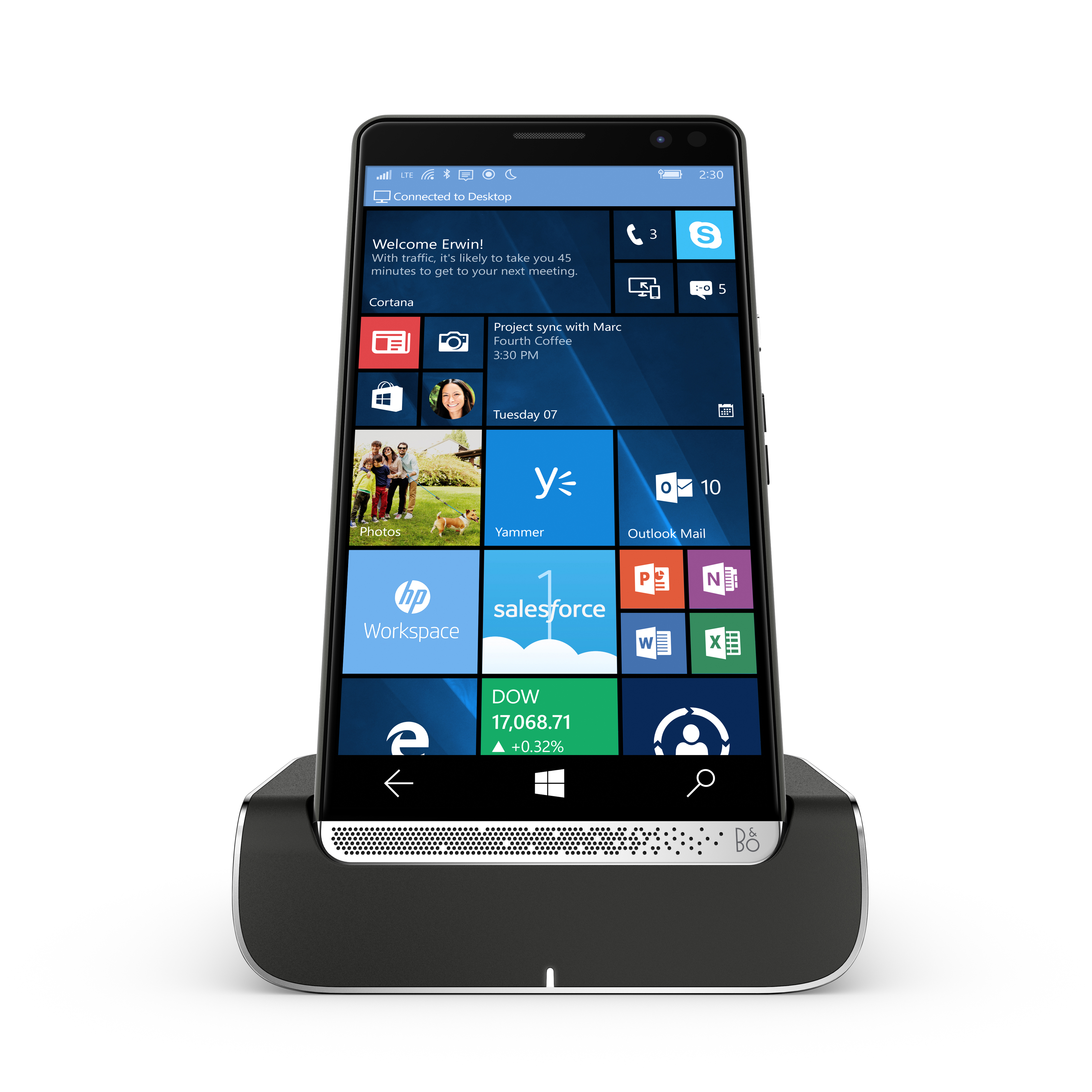HP Y1M46EA Elite x3 inkl. Cradle Dock, Tablet, 64 GB, 5,96 Zoll, Schwarz