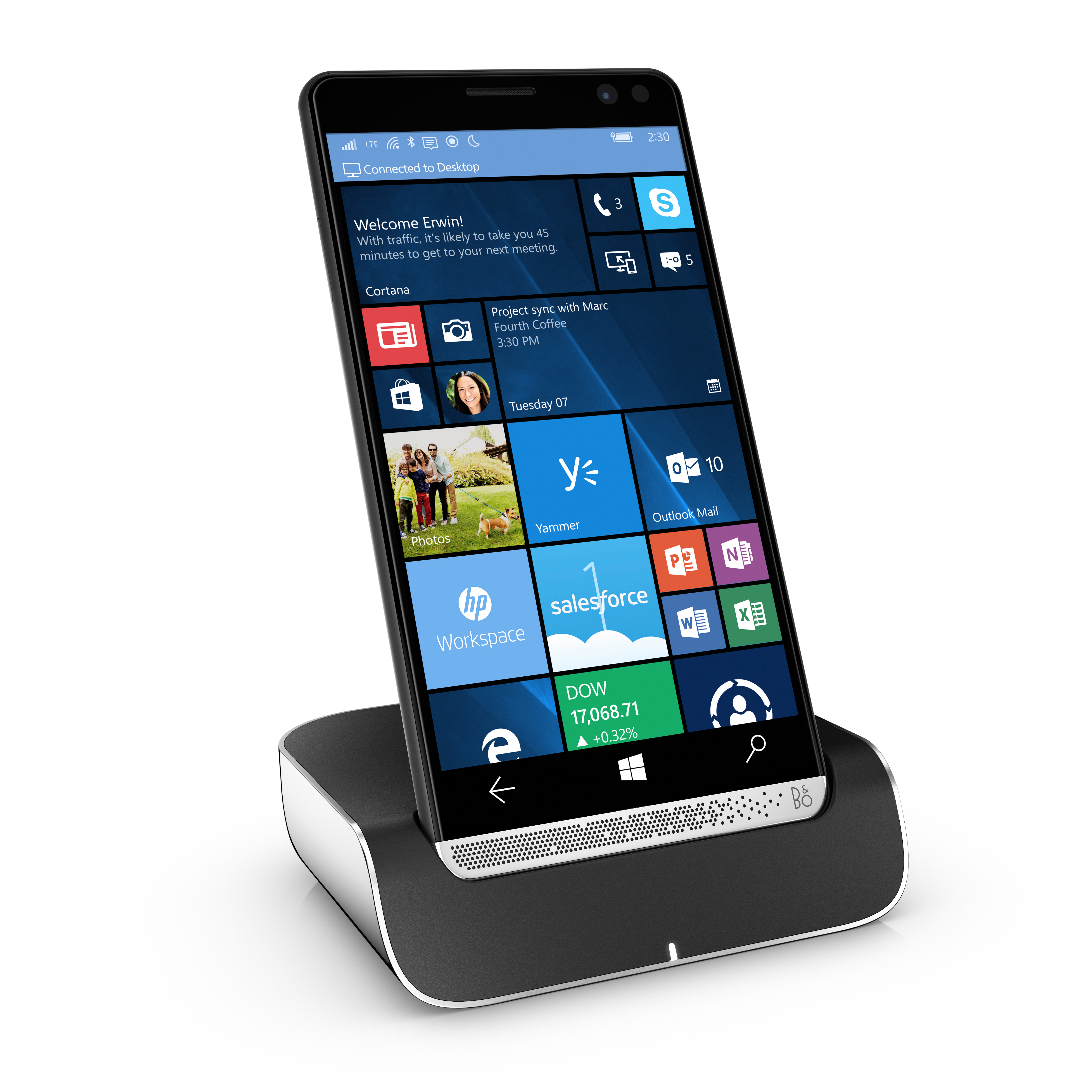 HP Y1M46EA Elite x3 inkl. Cradle Dock, Tablet, 64 GB, 5,96 Zoll, Schwarz