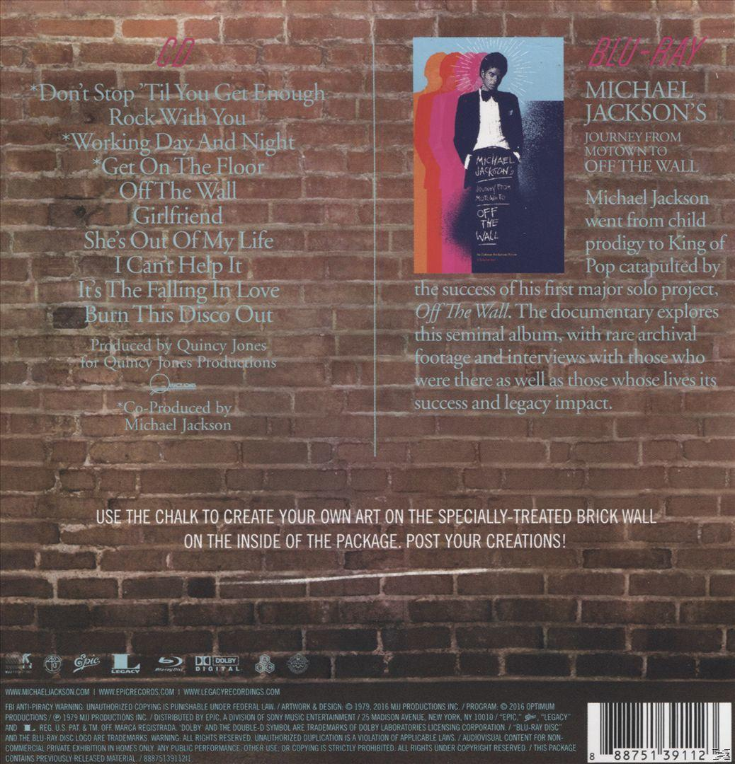 Album borító Michael Jackson képével, a dalok címeivel és szöveggel egy téglás háttéren.