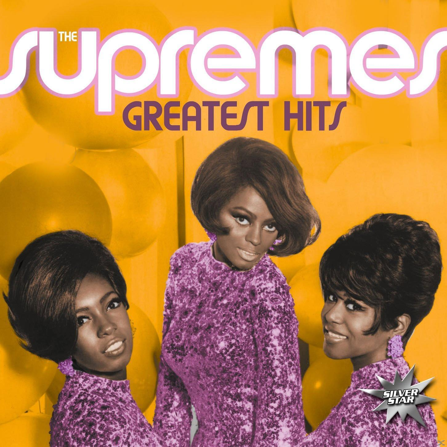 Albumcover von The Supremes. Drei Frauen in rosa Kleidern stehen vor gelben Luftballons. Der Albumtitel ist sichtbar.
