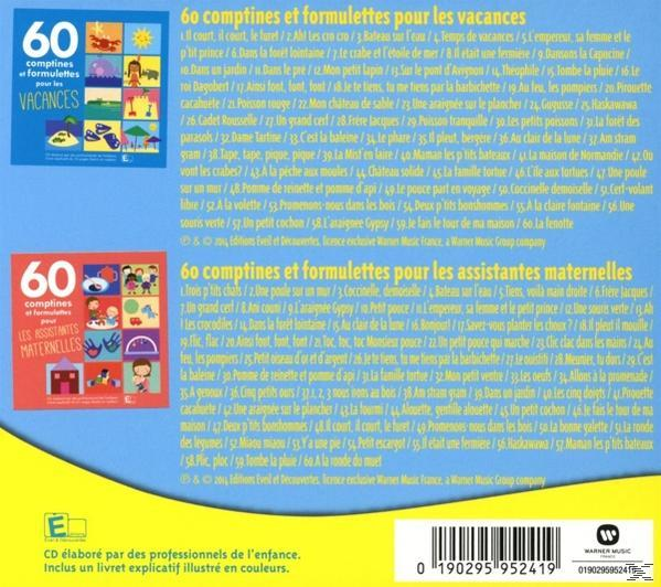 VARIOUS - 60 Comptines & Formulettes Pour Les Vacanes  - (CD)