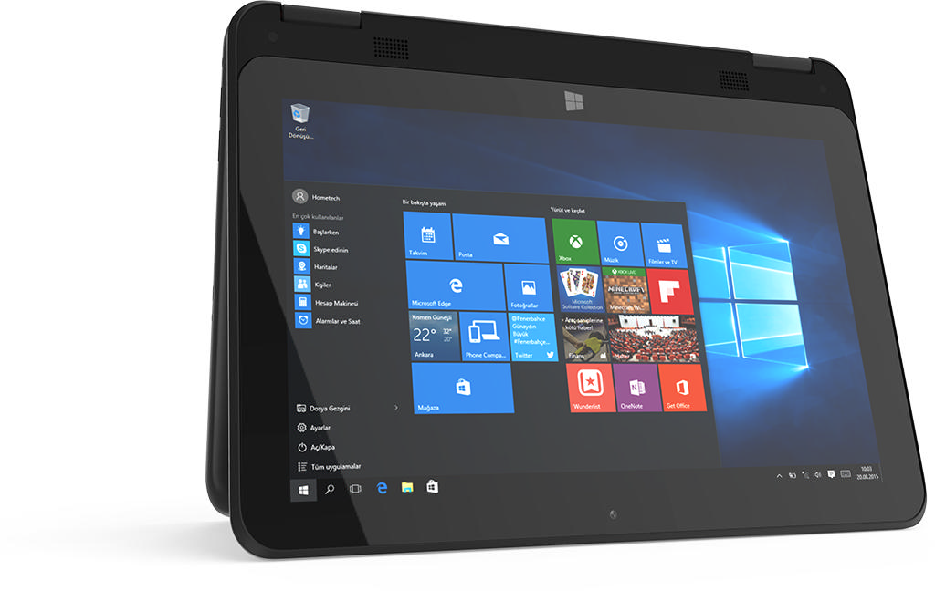 HOMETECH WI 360 11.6 inç IPS Intel Cherry Trail Z8300 1.84 GHz 2GB 64GB Windows 10 2'si1 Arada Tablet PC
