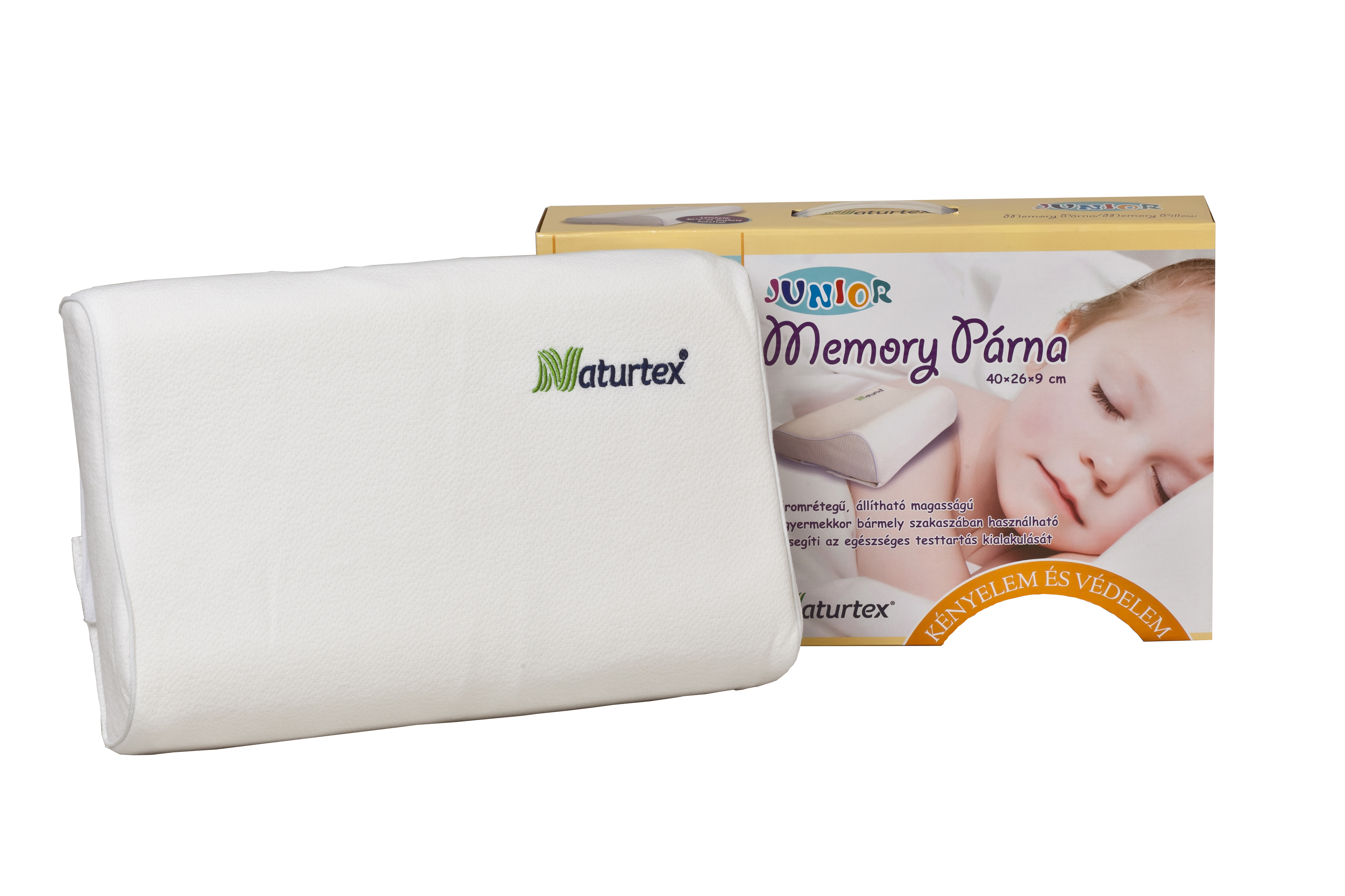NATURTEX Memory junior párna, 40x26x8,8 cm