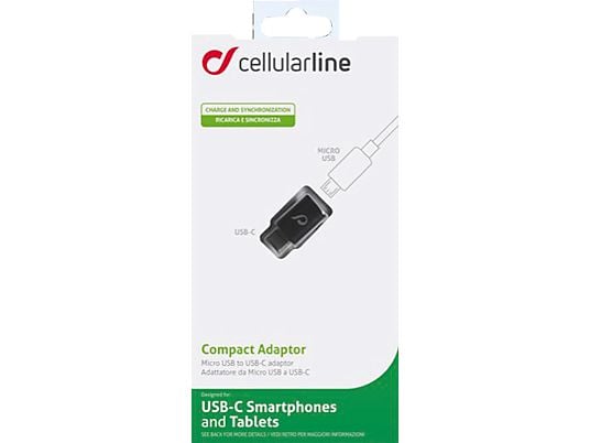 CELLULAR LINE CHADUSBCK - Cavo Micro-USB (Nero)