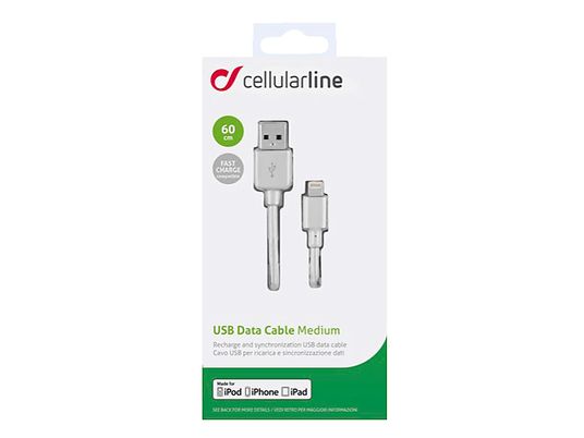CELLULAR LINE USBDATA06MFIIPHW - Ladekabel (Weiss)