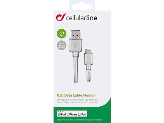 CELLULAR LINE USBDATA06MFIIPHW - câble du chargeur (Blanc)