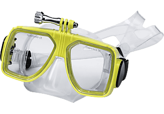 HAMA hama masque de plongée pour GoPro - Taille ajustable - Jaune/Transparent - Occhiali subacquei (Giallo)