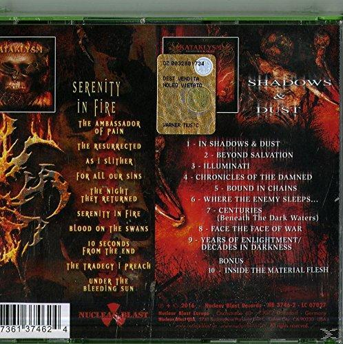 CD-Hülle: rote und schwarze Albumkunst, Bandname und Titellisten.
