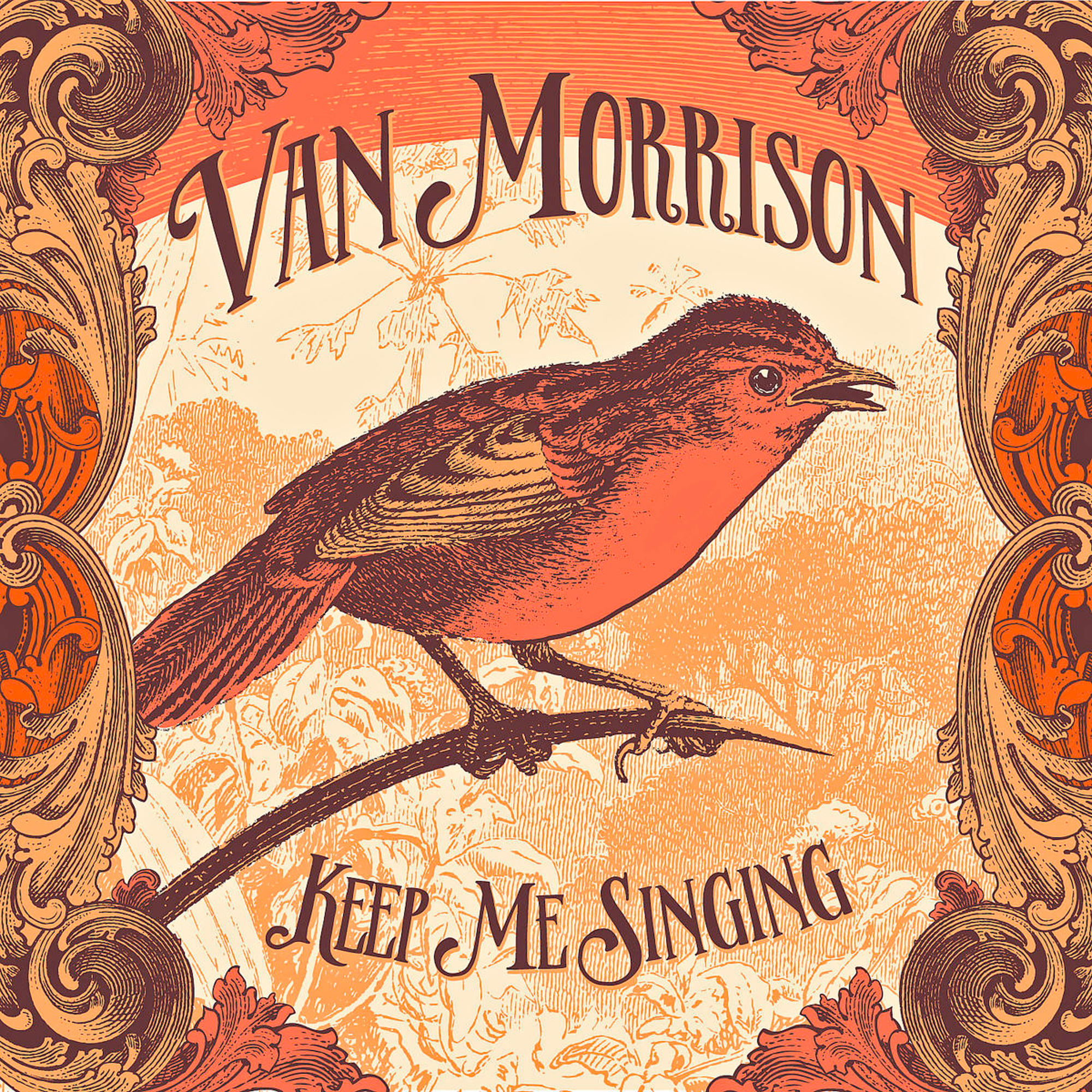 Albumcover von Van Morrison mit einem Vogel auf einem Ast.