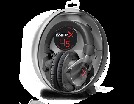 CREATIVE Sound BlasterX H5 , Over-ear Gaming Headset Schwarz