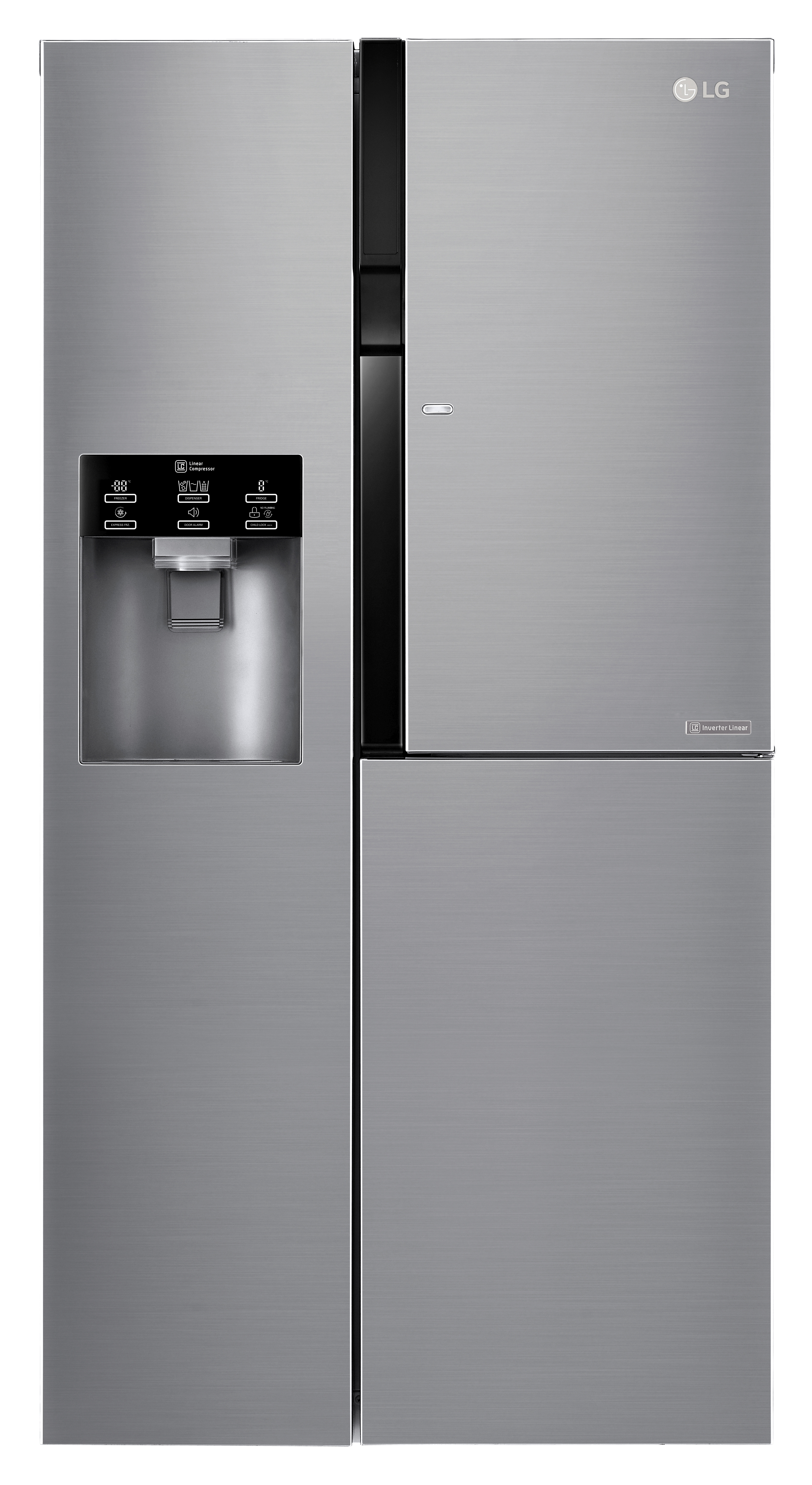LG ELECTRONICS Side-by-Side GSJ 561 PZUZ Side-by-Side (F, 1790 mm hoch, No Frost (verminderte Eisbildung), Edelstahl)