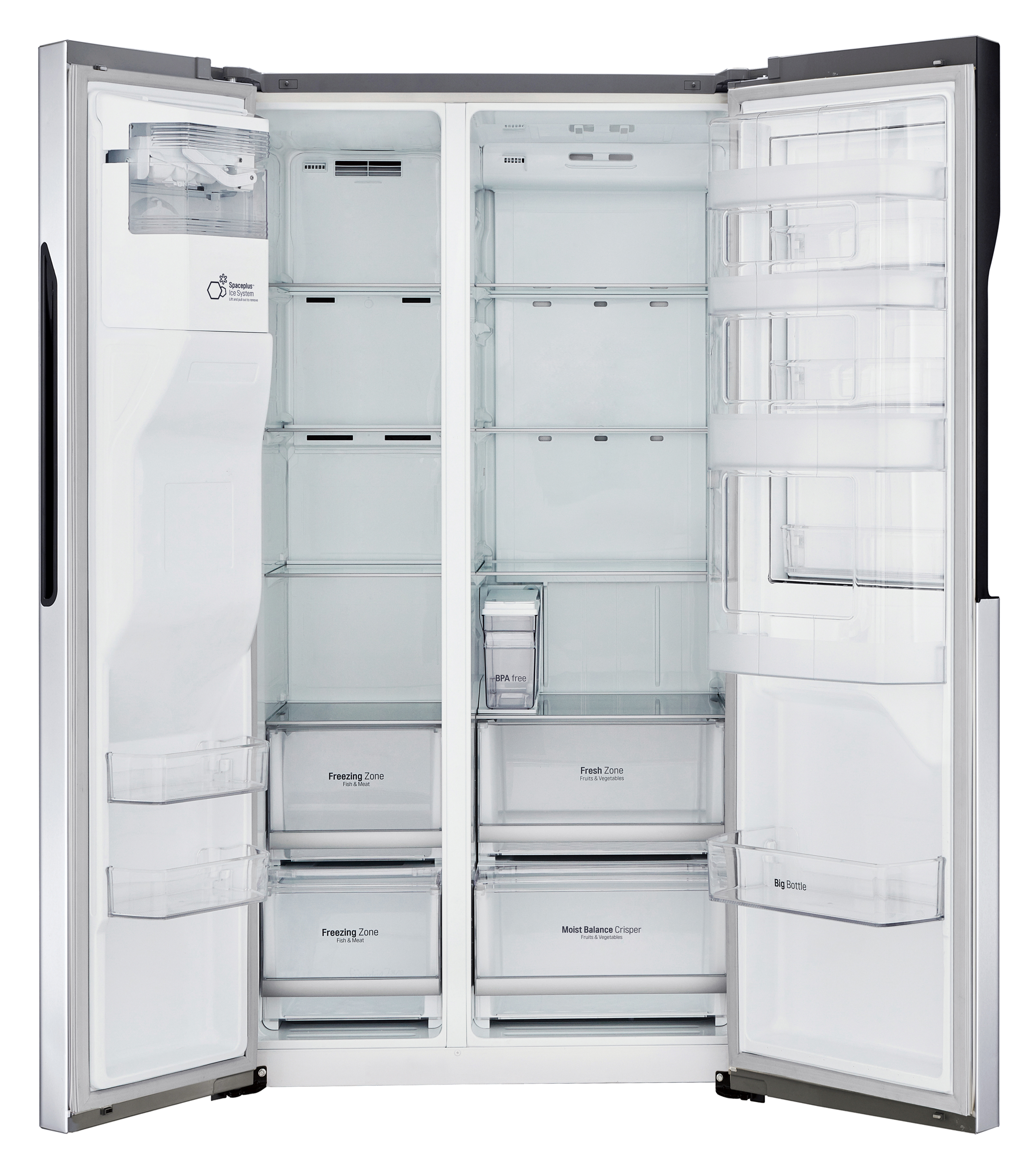 LG ELECTRONICS Side-by-Side GSJ 561 PZUZ Side-by-Side (F, 1790 mm hoch, No Frost (verminderte Eisbildung), Edelstahl)