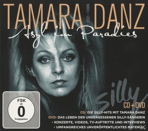 CD-Cover für Tamara Danz mit ihrem Porträt und Text. Der Albumtitel lautet "Asyl im Paradies".
