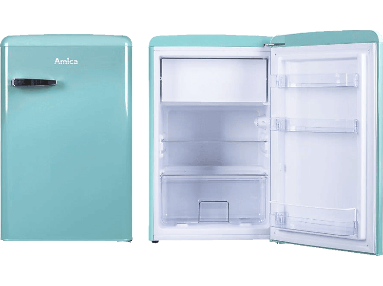 AMICA KS 15612 Kühlschränke Blau) (E, hoch, 860 Retro Freistehende MediaMarkt | mm Kühlschrank Edition T