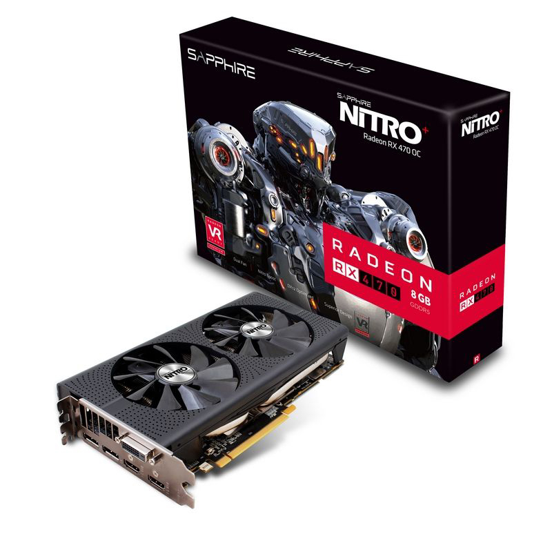 SAPPHIRE Nitro+ Radeon™ RX 470, 8GB GDDR5 (11256-02-20G)
