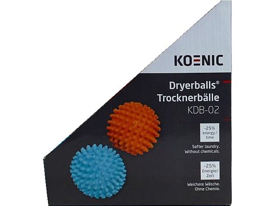 KOENIC KDB 2 - Sèche Balls 2 Pack - résistance à la température jusqu'à 125 ° C - Bleu / Orange Balles de séchage