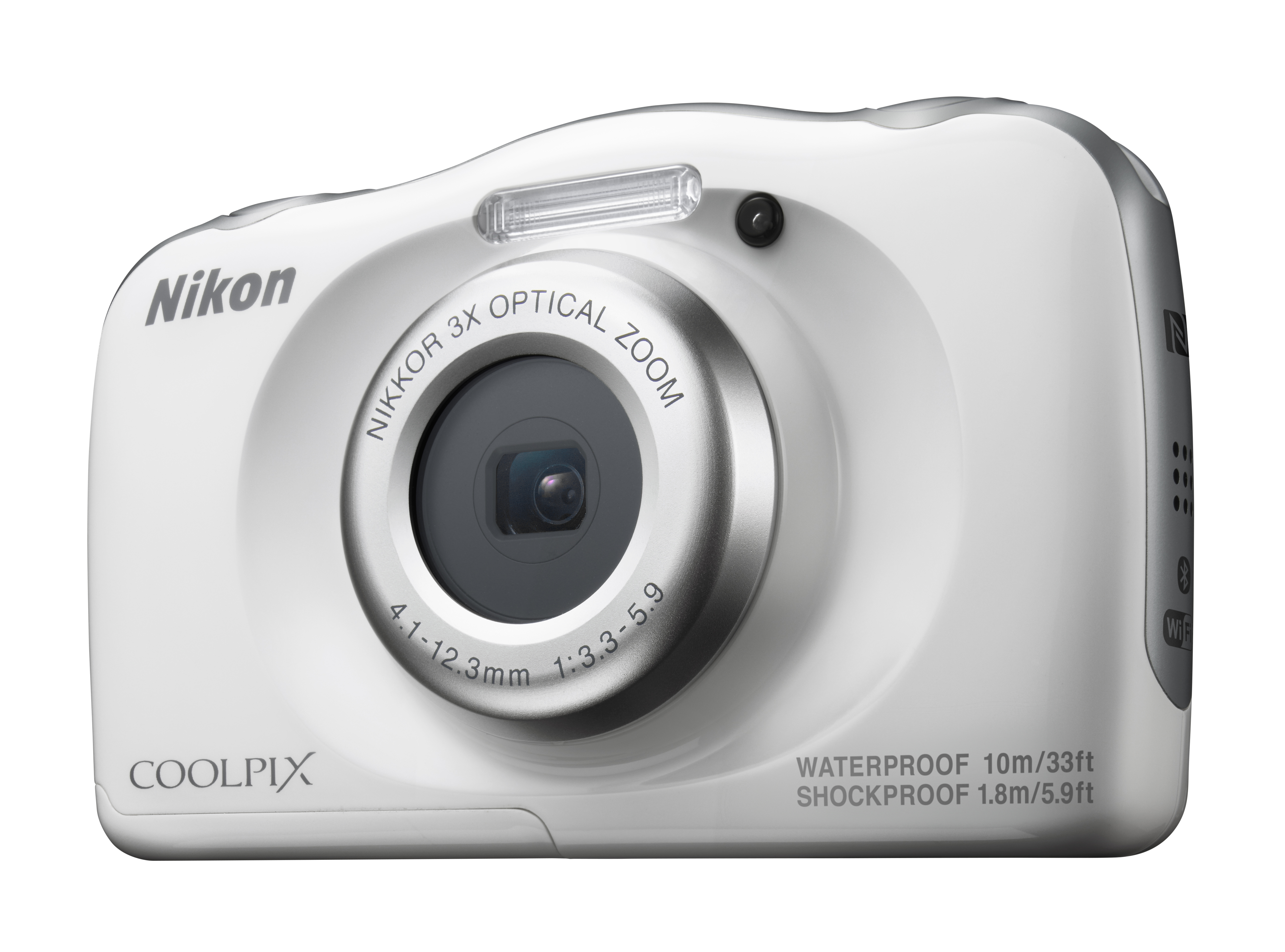NIKON Coolpix W100 Digitalkamera Weiß, 3x opt. Zoom, TFT