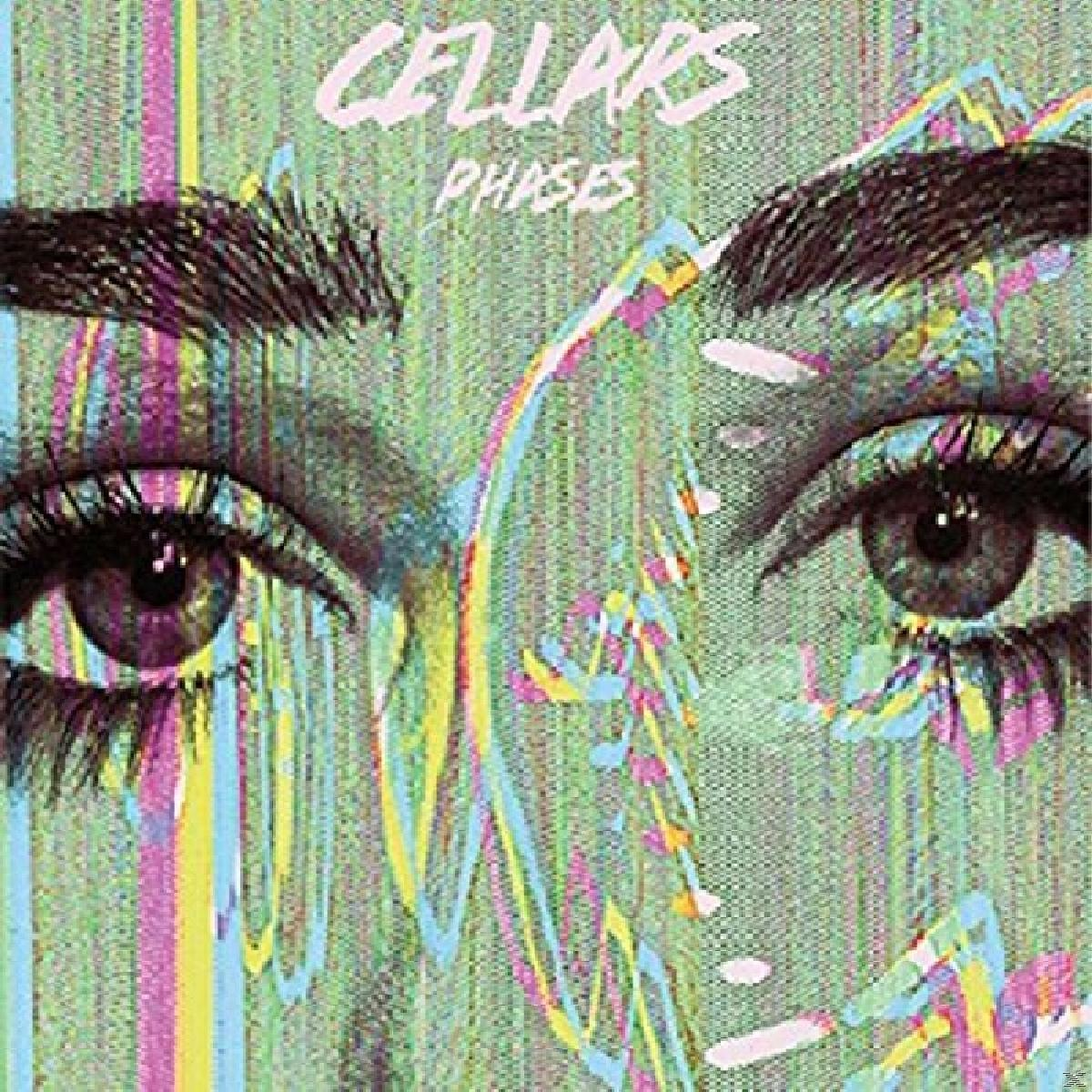 Albumcover mit zwei Augen. Bunte Linien um die Augen. Text oben.