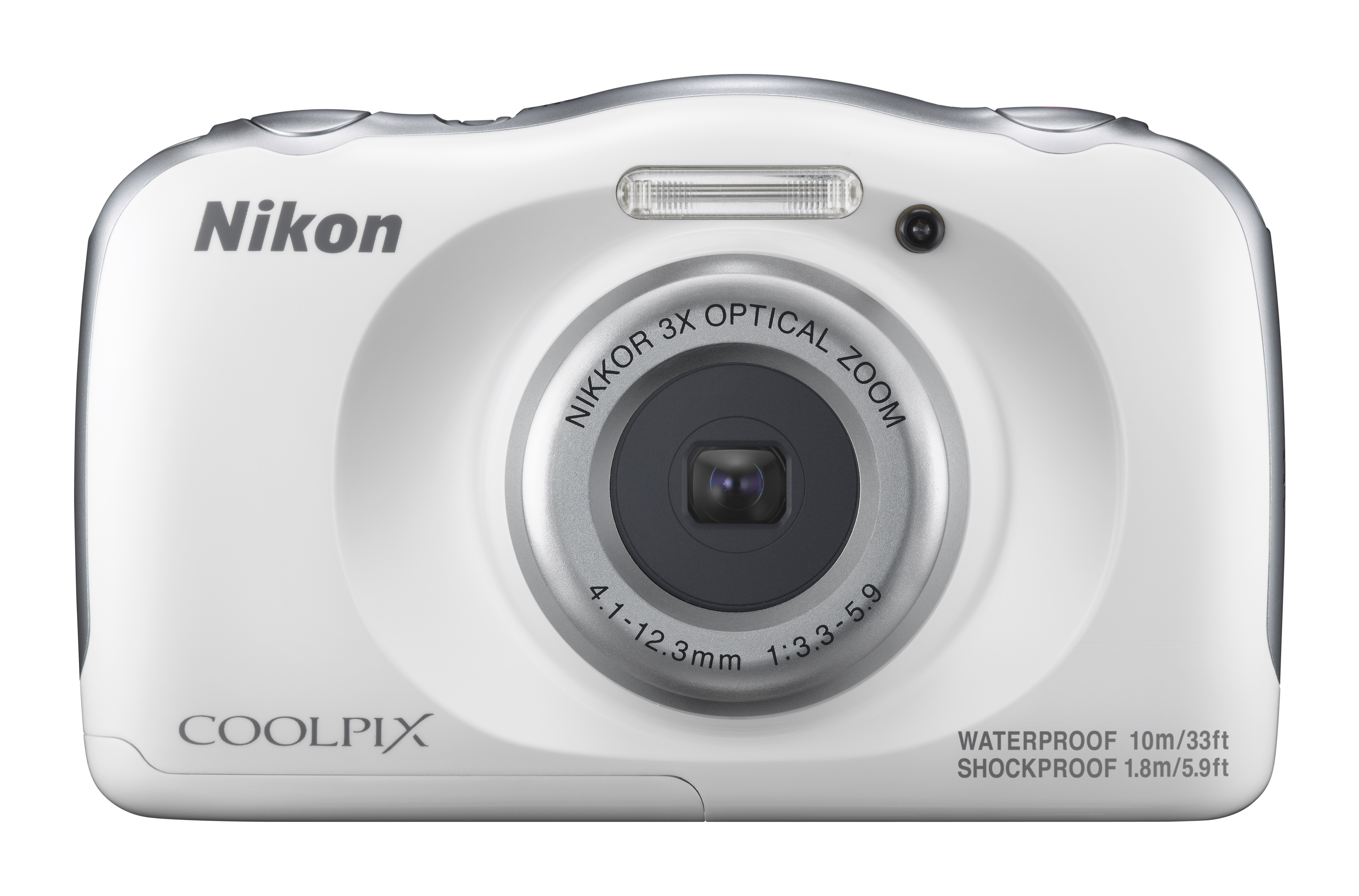 NIKON Coolpix W100 Digitalkamera Weiß, 3x opt. Zoom, TFT