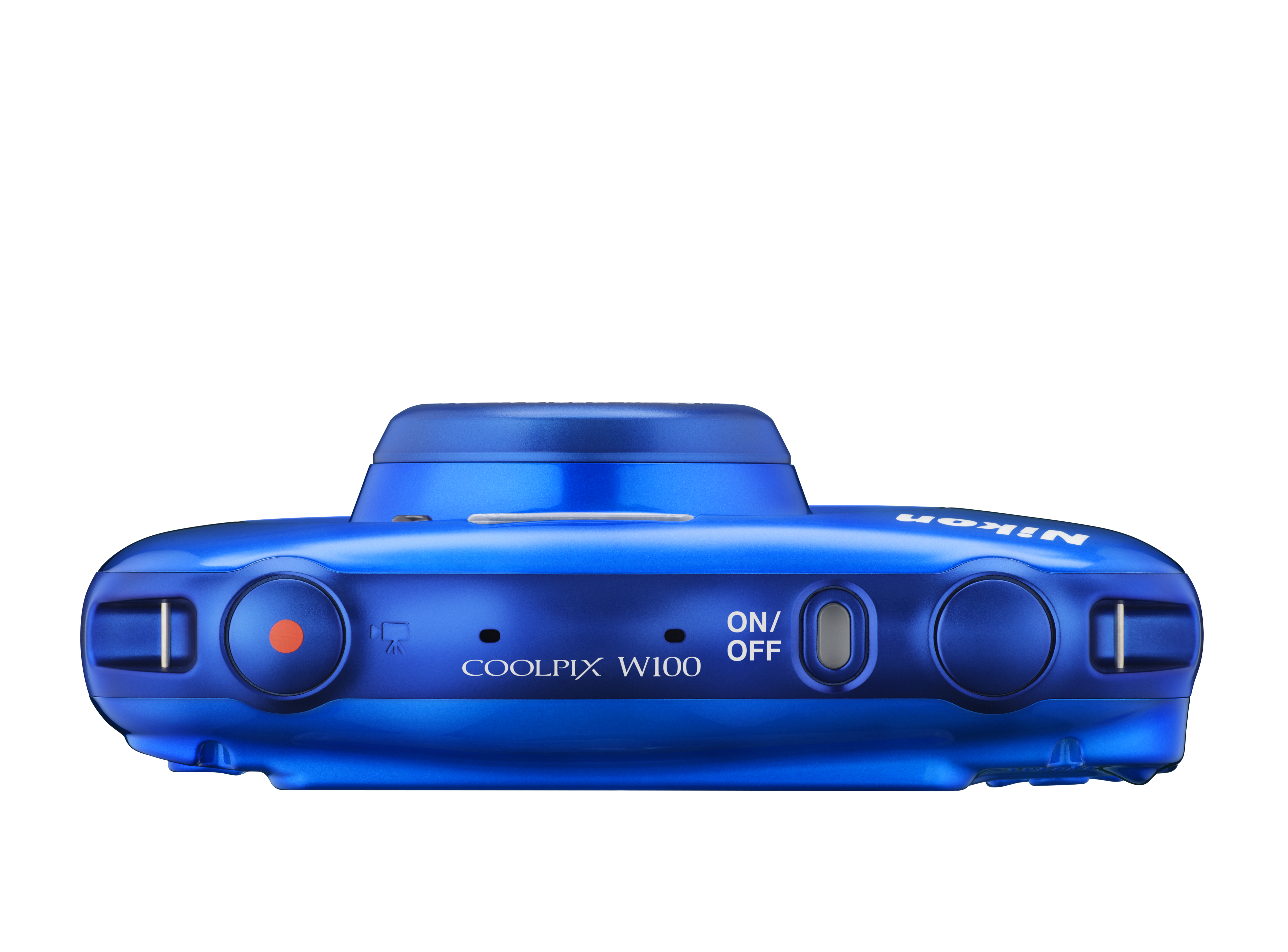NIKON Coolpix W 100 + Rucksack Digitalkamera Blau, 3x opt. Zoom, TFT