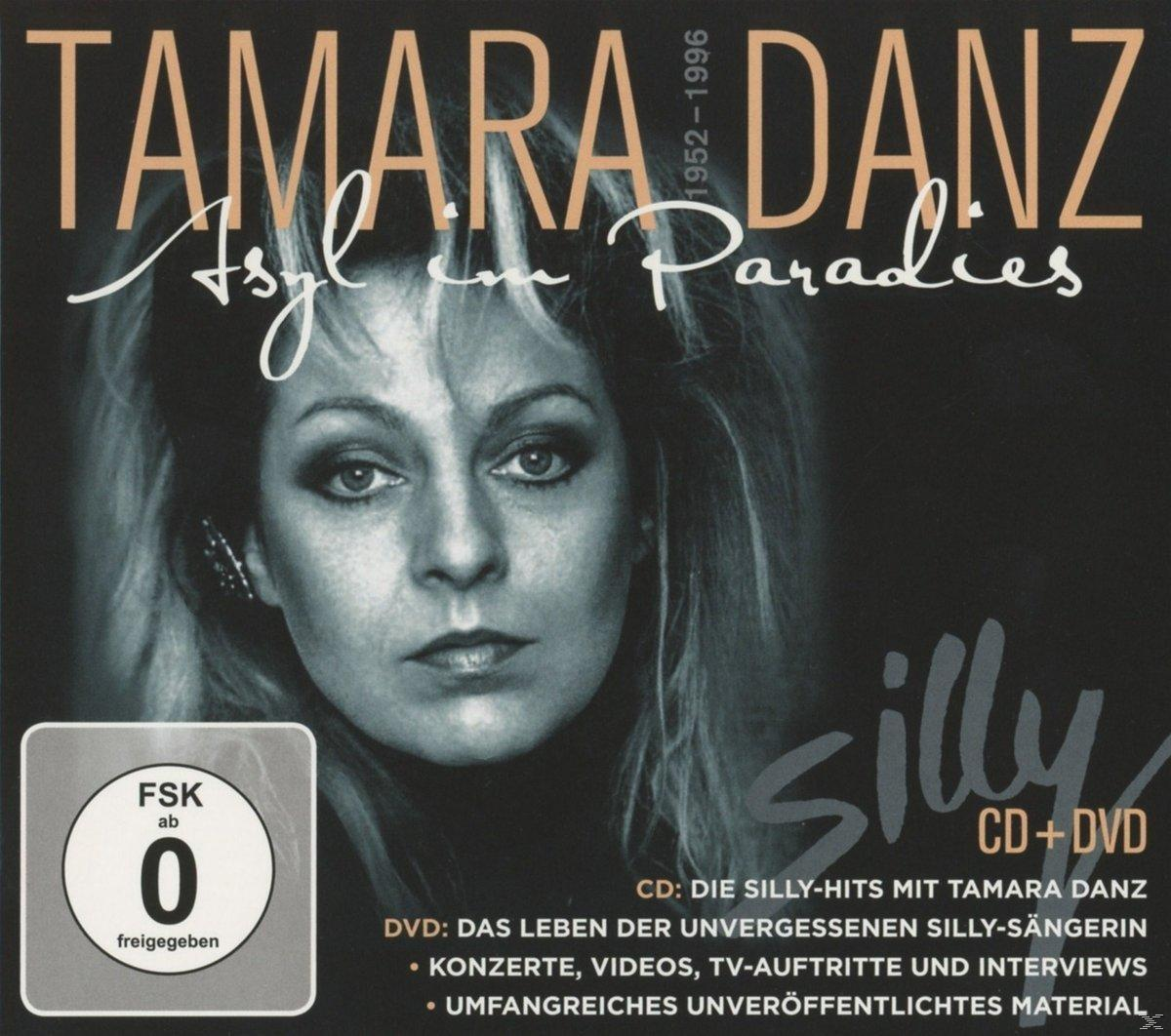 Albumcover mit einem Frauengesicht und dem Titel 'Asyl im Paradies', eine CD und DVD.