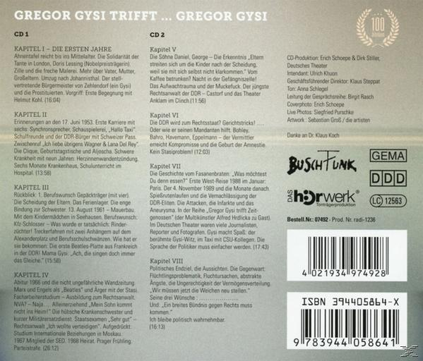 Gregor Gysi - Gregor Gysi trifft Gregor Gysi  - (CD)