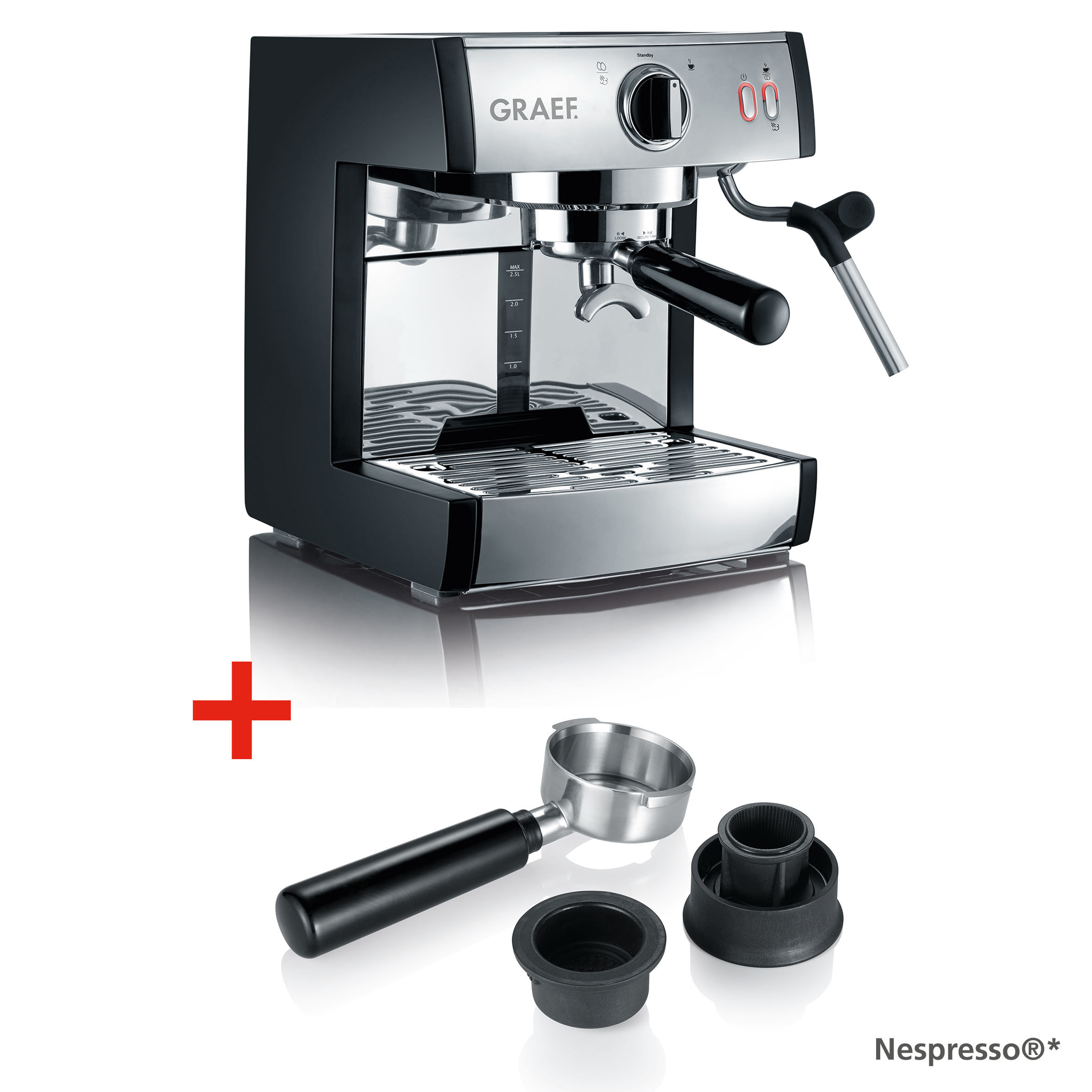 GRAEF ES702EU1 Pivalla Espressomaschine Schwarz