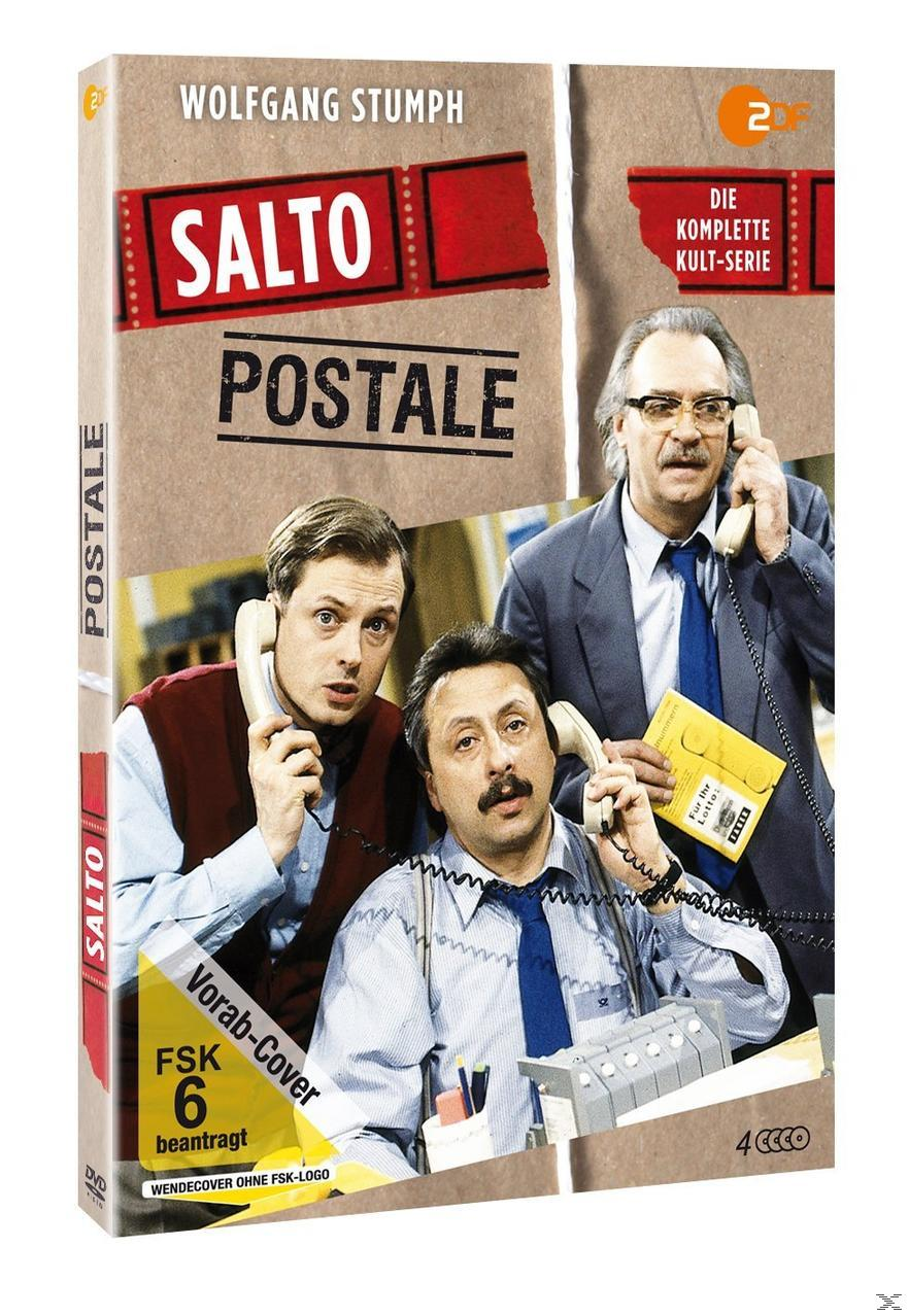 DVD-Cover für 'Salto Postale'. Drei Männer auf dem Cover. Deutscher Text.