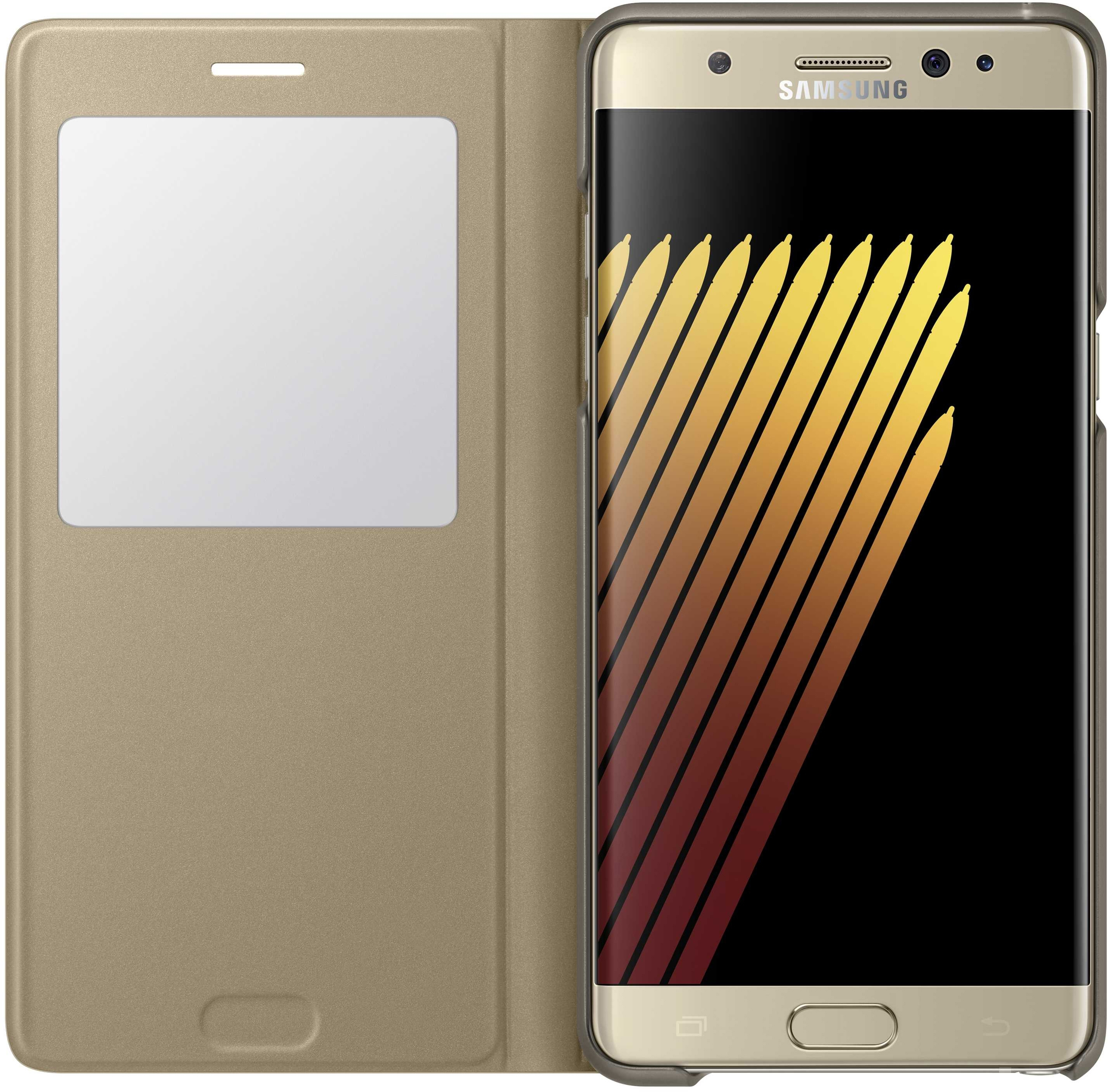 SAMSUNG S View Standing Cover EF-CN930, Bookcover, Samsung, Note 7, Gold