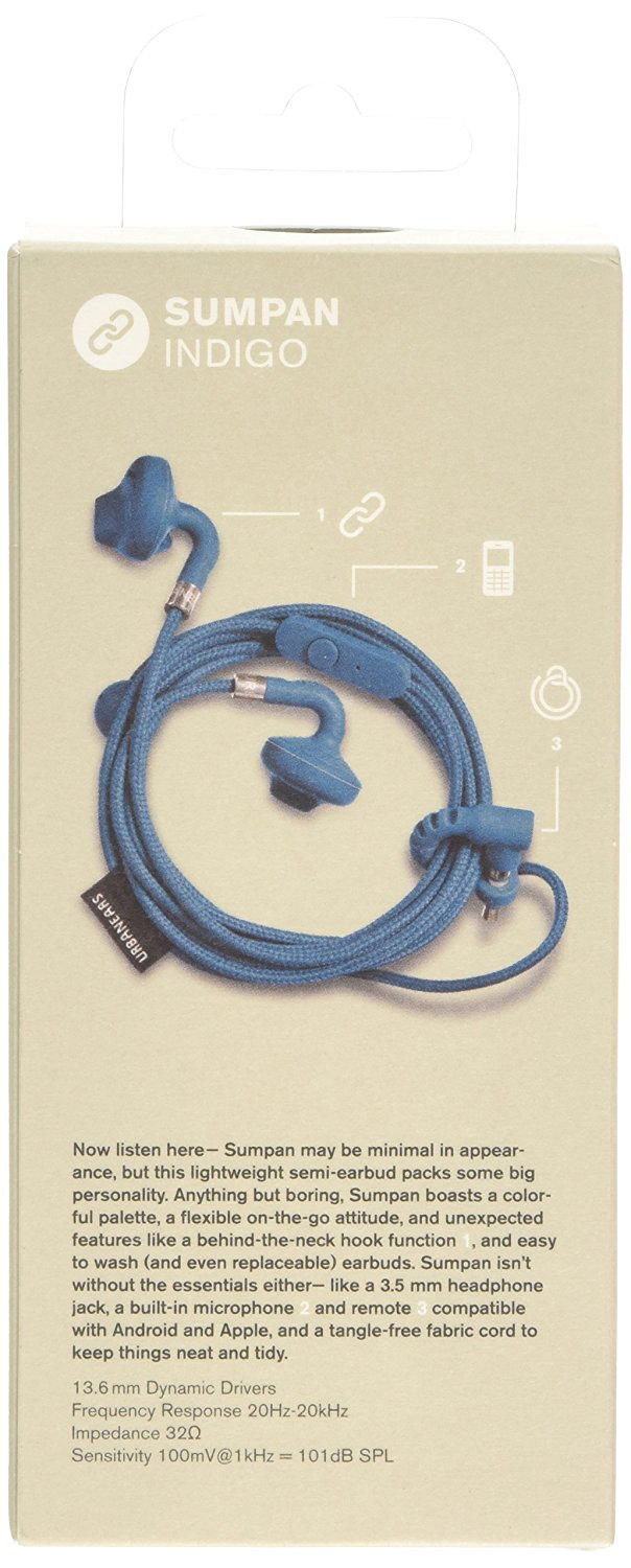 URBANEARS Sumpan Control Mikrofonlu Kulak İçi Kulaklık Mavi