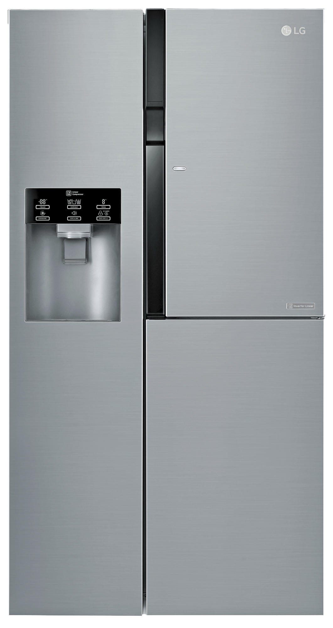 LG ELECTRONICS Side-by-Side GSJ 561 PZUZ Side-by-Side (F, 1790 mm hoch, No Frost (verminderte Eisbildung), Edelstahl)