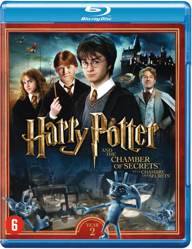 Couverture du DVD Harry Potter et la Chambre des Secrets avec personnages et créature.