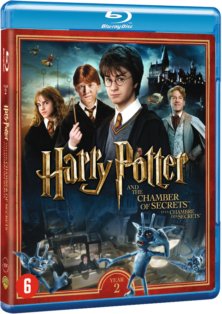 Boîtier DVD pour Harry Potter. Comprend Harry, Ron, Hermione et d'autres personnages du film.