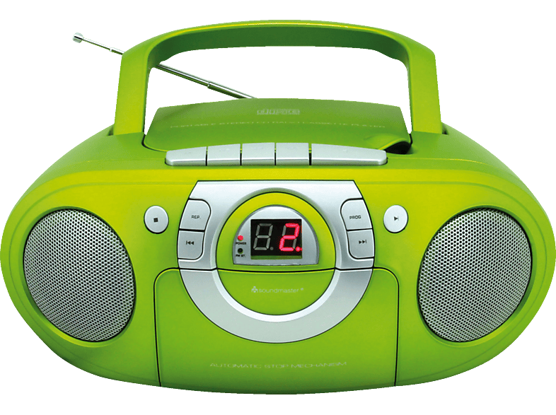 SCD5100 SOUNDMASTER Kassettendeck Radiorecorder, Grün mit
