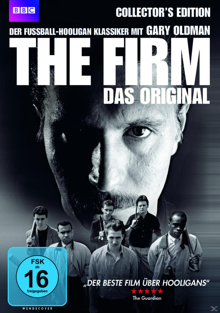 DVD-Cover für 'The Firm' mit Gary Oldman. Zeigt ein Männergesicht und eine Männergruppe.