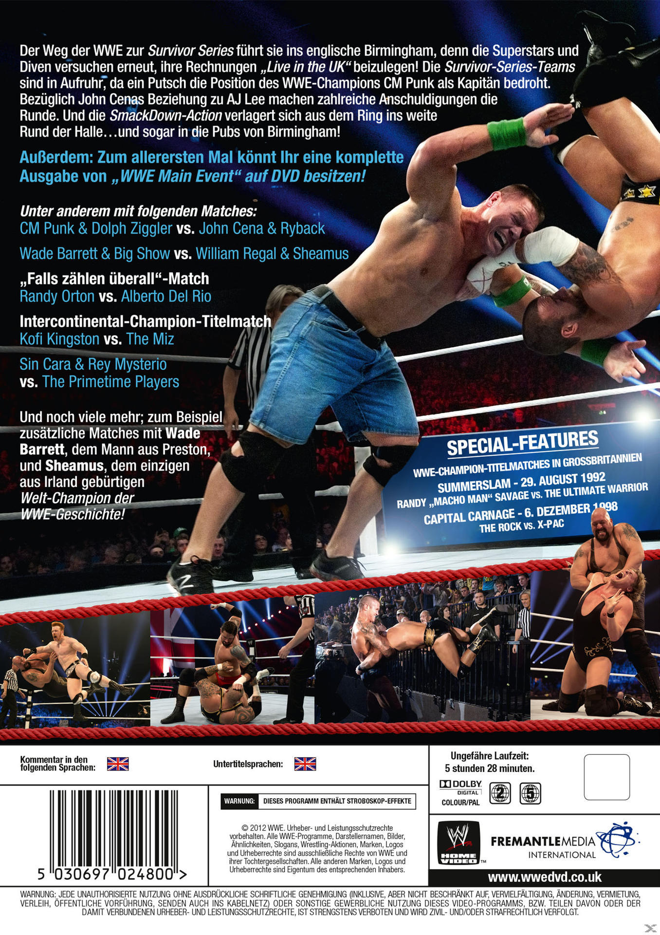 DVD-Cover mit Wrestlern und Text, und eine Menschenmenge.