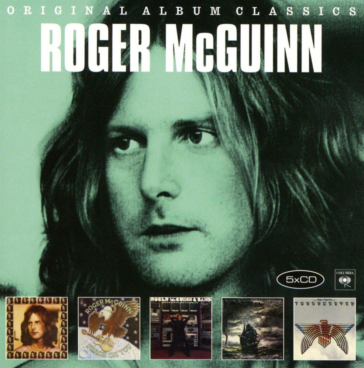 Albumcover von Roger McGuinn mit einem 5xCD-Set. Mit Nahaufnahme seines Gesichts.
