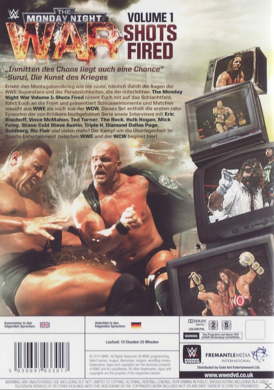 Rückseite einer DVD. Das Bild zeigt eine Collage von Fernsehbildschirmen mit Wrestling.