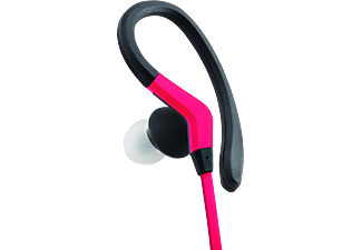 ISY ISY IIE-1401 - Sport cuffie In-Ear - Impermeabile - Nero/Rosso - Auricolari con archetto  (In-ear, Nero/Rosso)