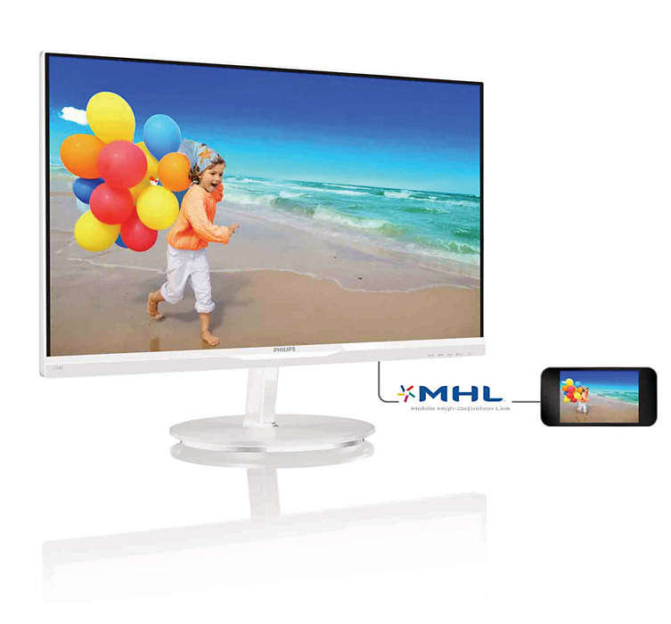 PHILIPS 234E5QHAW/00 23 inç 5 ms HDMI Full HD IPS Mönitör Beyaz