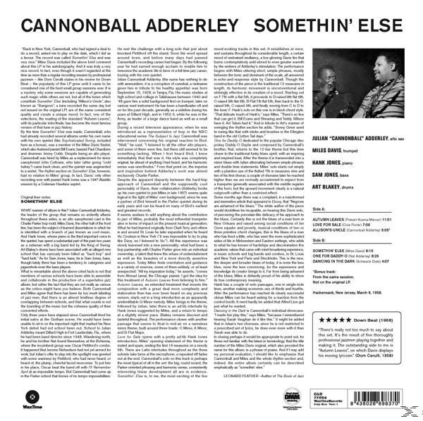 Nyomtatott cikk szöveggel és képekkel, amely egy jazz-zenészről és munkájáról szól.