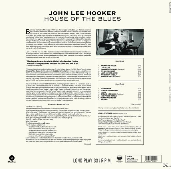Lee Of Blues+2 Tracks The - Hooker 180 Bonus John - (Vinyl) House (Ltd.Edt