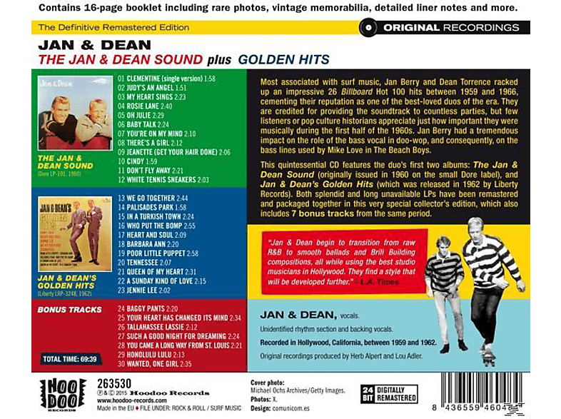 Thumbnail - Jan & Dean - The Sound+Golden Hits+7 Bonus (CD)