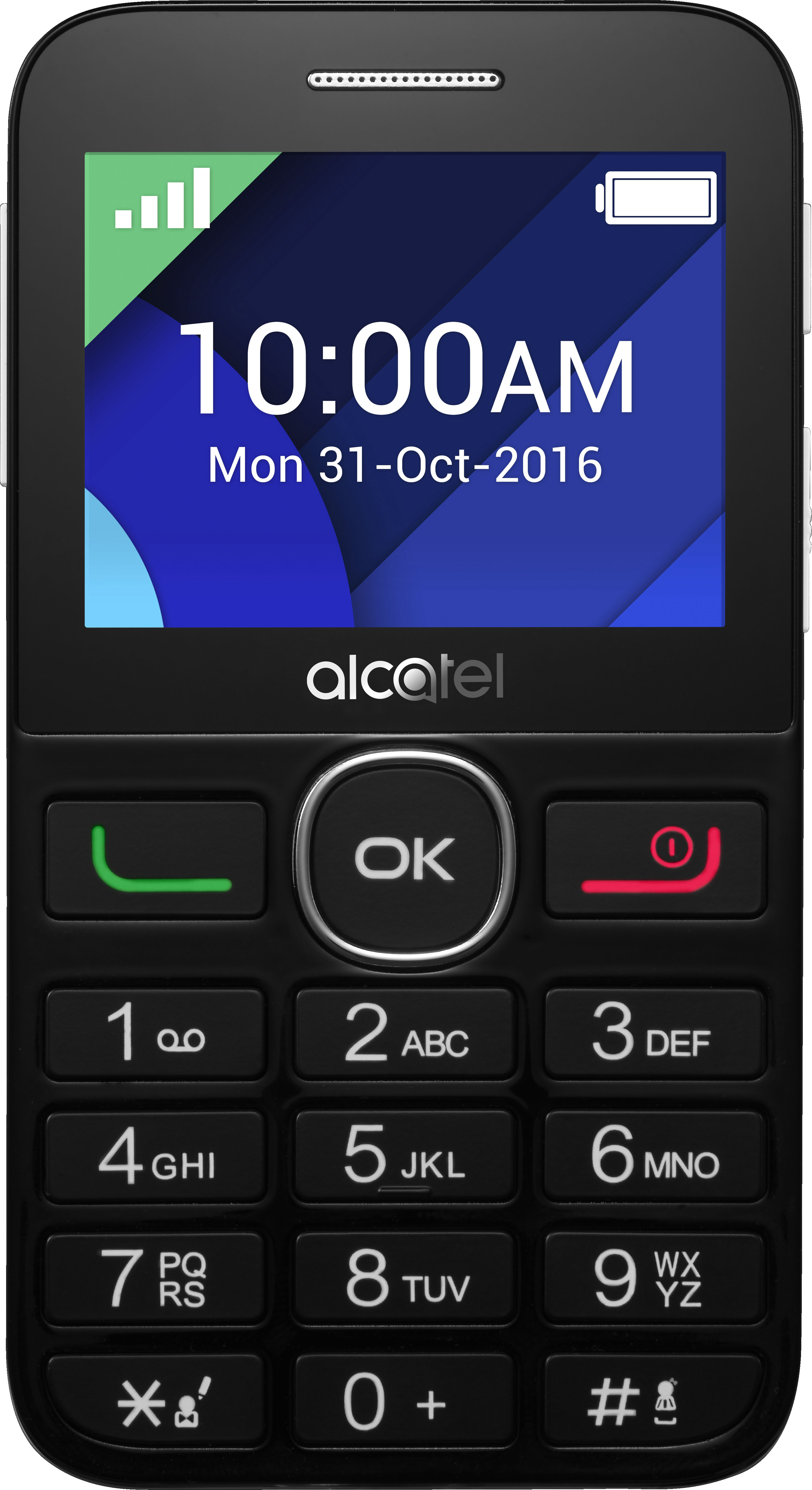 ALCATEL 20.08G Handy, Schwarz/Weiß