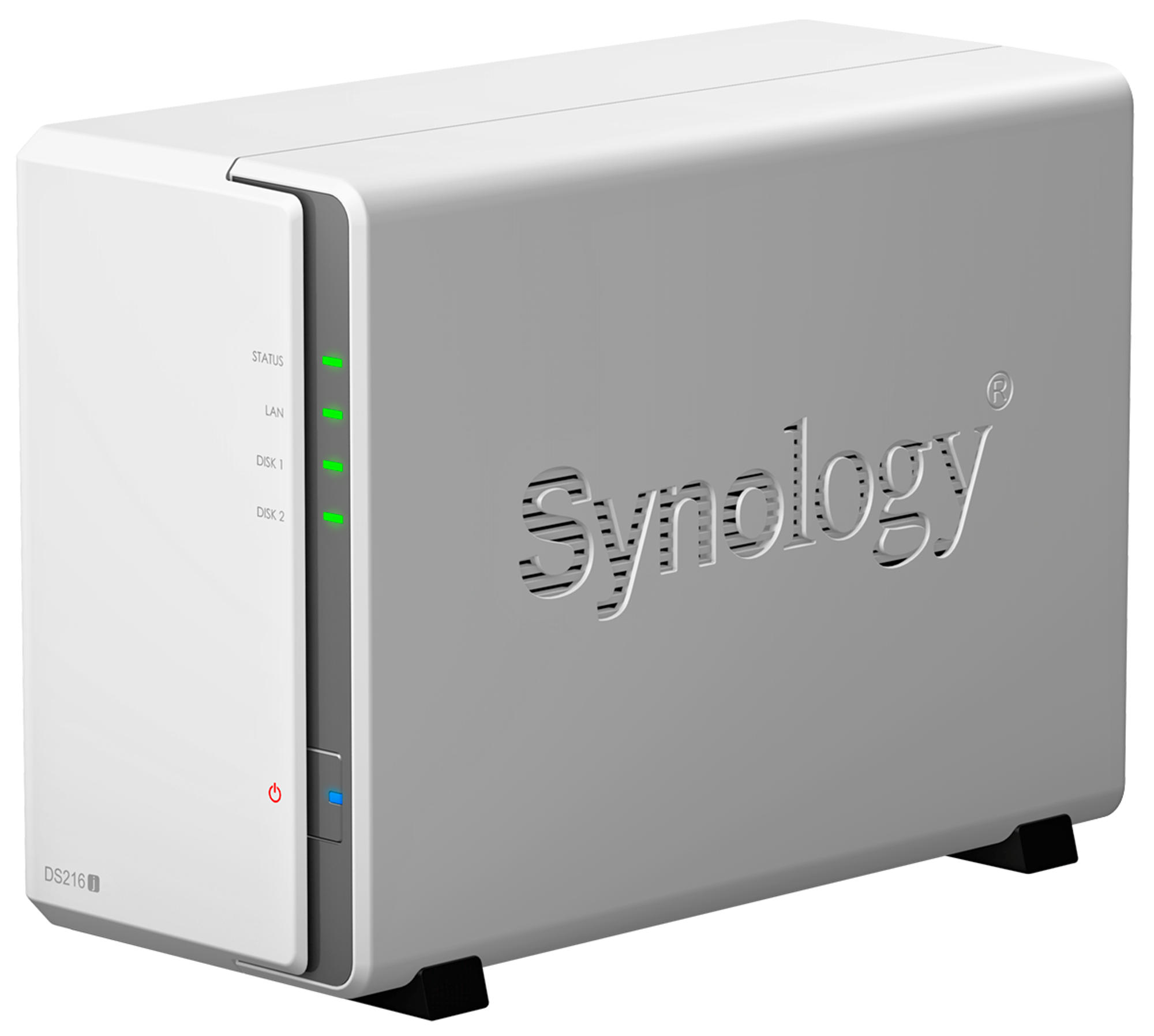 SYNOLOGY DS 216 J 2-Bay NAS-Leergehäuse 3,5 Zoll Weiß/Grau}